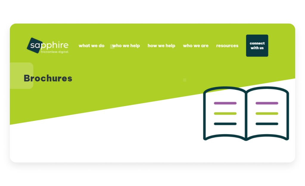 Corporate brochures as sales collateral