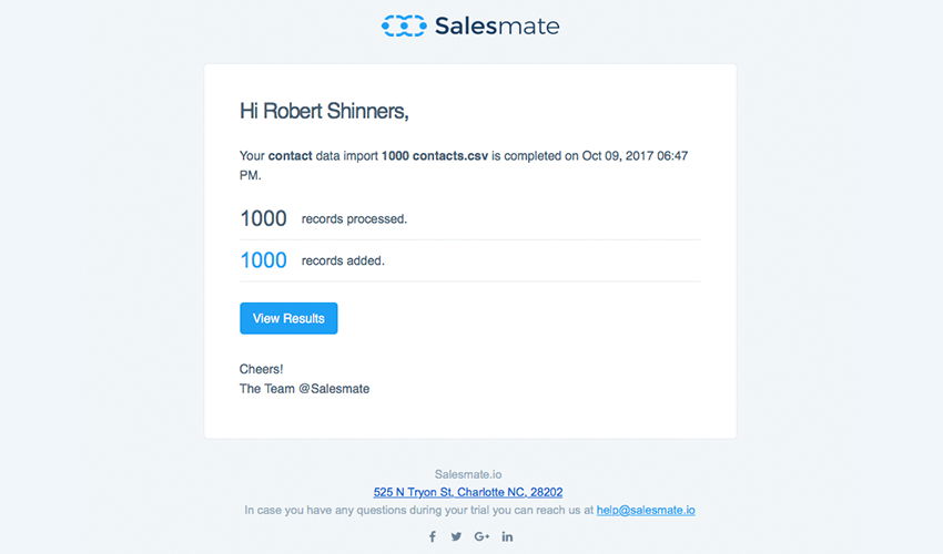 Import CRM report